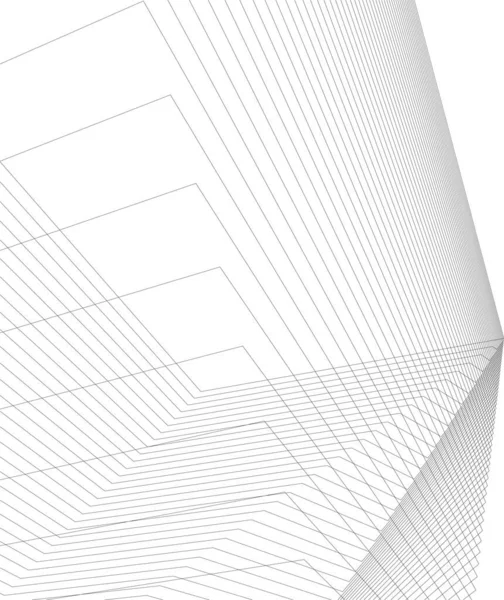 Minimale Geometrische Formen Architektonische Linien — Stockvektor