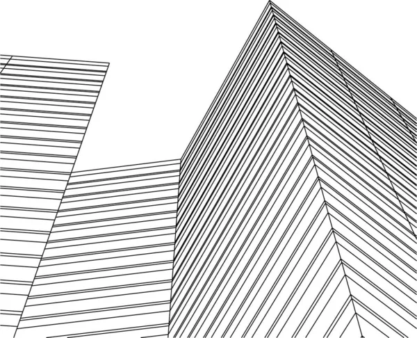 Minimale Geometrische Vormen Architectonische Lijnen — Stockvector