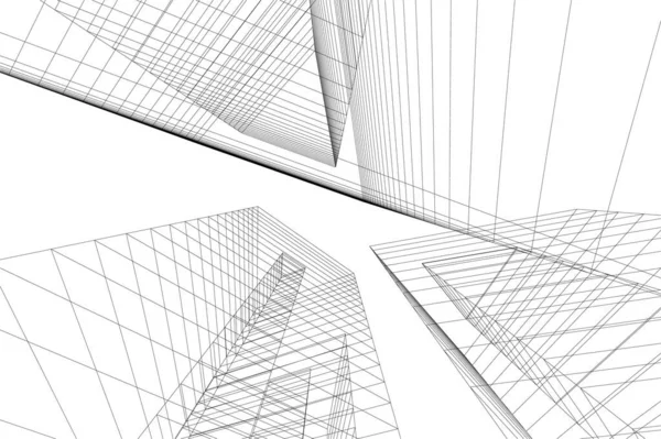 Minimale Geometrische Vormen Architectonische Lijnen — Stockvector