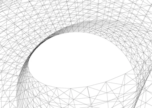 Abstrakte Zeichnungslinien Architektonischen Kunstkonzept Minimale Geometrische Formen — Stockvektor