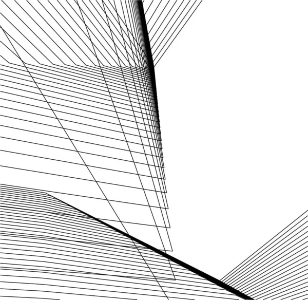 Formes Géométriques Minimales Lignes Architecturales — Image vectorielle