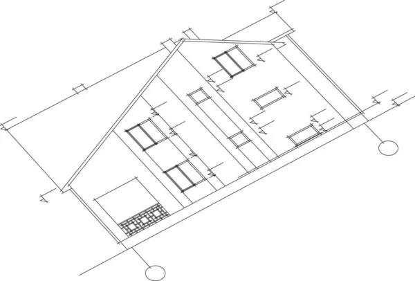 Forme Geometriche Minimali Linee Architettoniche — Vettoriale Stock