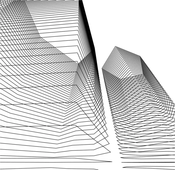 Formas Geométricas Mínimas Linhas Arquitetônicas — Vetor de Stock