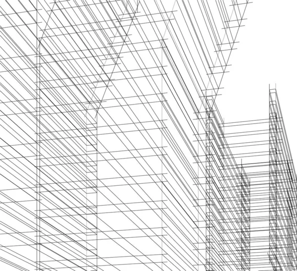 最小几何形状 建筑线 — 图库矢量图片