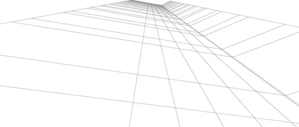 Formas Geométricas Mínimas Linhas Arquitetônicas — Vetor de Stock