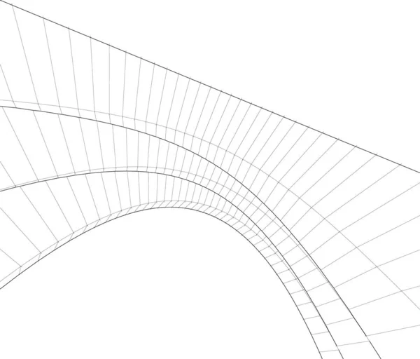 Minimale Geometriske Former Arkitektoniske Linjer – Stock-vektor