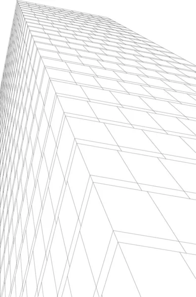 Lignes Dessin Abstraites Dans Concept Art Architectural Formes Géométriques Minimales — Image vectorielle