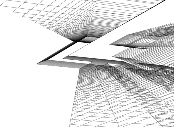 Formes Géométriques Minimales Lignes Architecturales — Image vectorielle