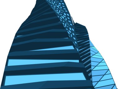 Mimari sanat konseptinde soyut çizgiler, minimum geometrik şekiller. 