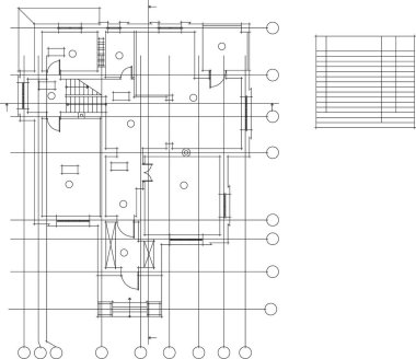 Mimari sanat konseptinde soyut çizgiler, minimum geometrik şekiller. 