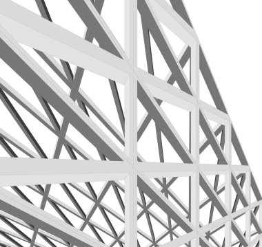 Mimari sanat konseptinde soyut çizgiler, minimum geometrik şekiller.