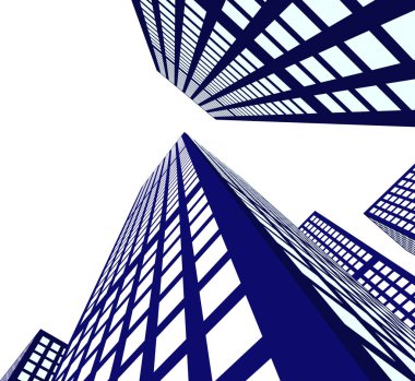 Mimari sanat konseptinde soyut çizgiler, minimum geometrik şekiller. 