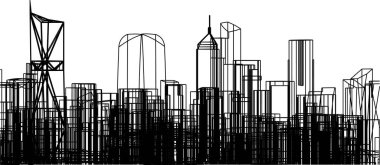 minimal geometrik şekiller, mimari çizgiler