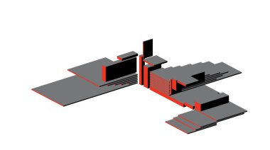minimal geometrik şekiller, mimari çizgiler