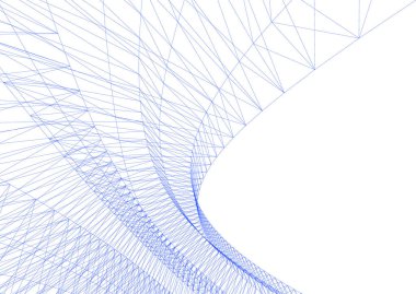 Mimari sanat konseptinde soyut çizgiler, minimum geometrik şekiller. 