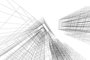 minimal geometrik şekiller, mimari çizgiler