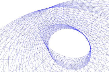 Mimari sanat konseptinde soyut çizgiler, minimum geometrik şekiller. 