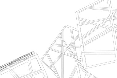 minimal geometrik şekiller, mimari çizgiler