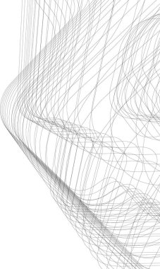 Mimari sanat konseptinde soyut çizgiler, minimum geometrik şekiller. 