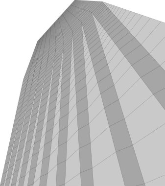 Mimari sanat konseptinde soyut çizgiler, minimum geometrik şekiller. 