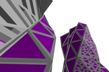 Mimari sanat konseptinde soyut çizgiler, minimum geometrik şekiller. 