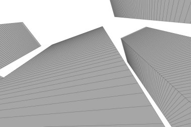 minimal geometrik şekiller, mimari çizgiler