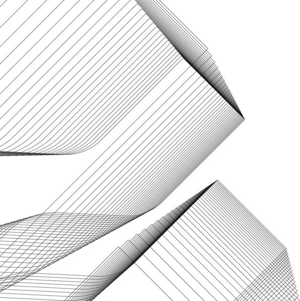 Formes Géométriques Minimales Lignes Architecturales — Image vectorielle