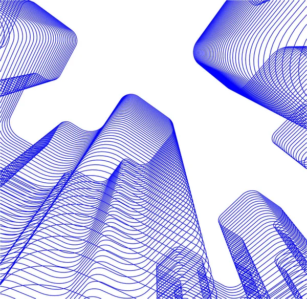 Formas Geométricas Mínimas Linhas Arquitetônicas — Vetor de Stock