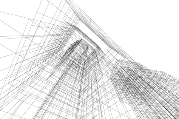 Minimale Geometrische Vormen Architectonische Lijnen — Stockvector