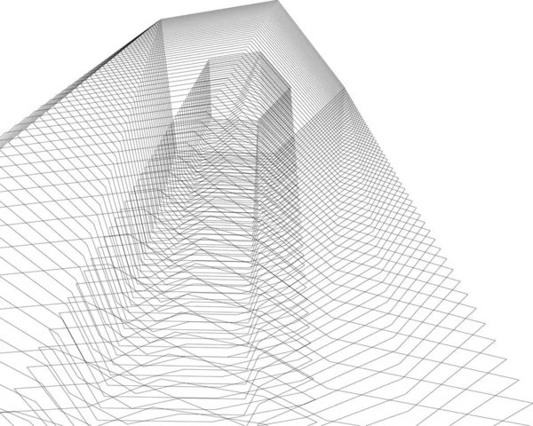 Formes Géométriques Minimales Lignes Architecturales — Image vectorielle