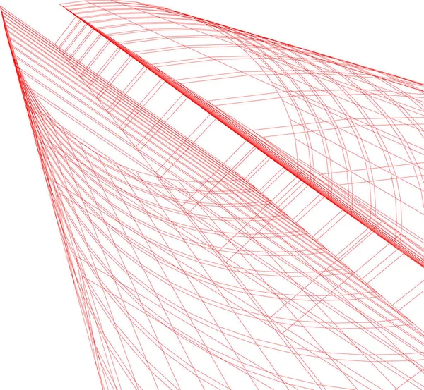 Linhas Abstratas Desenho Conceito Arte Arquitetônica Formas Geométricas Mínimas — Vetor de Stock