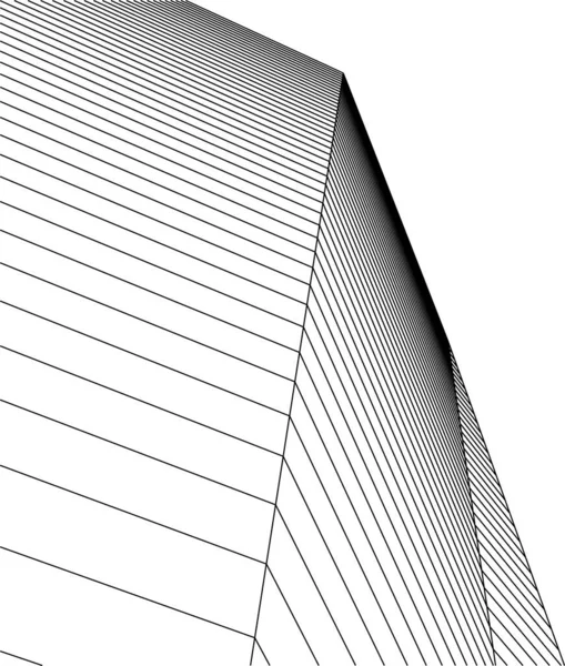 最小限の幾何学的形状建築線 — ストックベクタ