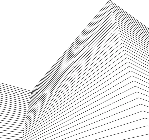 Formas Geométricas Mínimas Líneas Arquitectónicas — Vector de stock