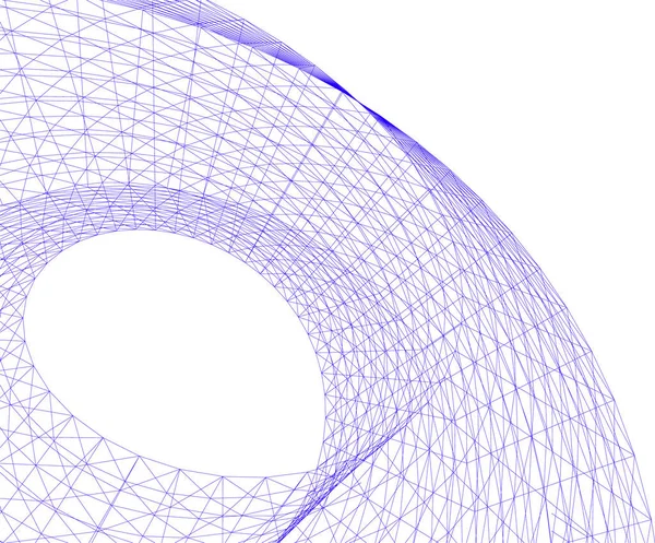 Abstracte Tekenlijnen Architectonisch Kunstconcept Minimale Geometrische Vormen — Stockvector