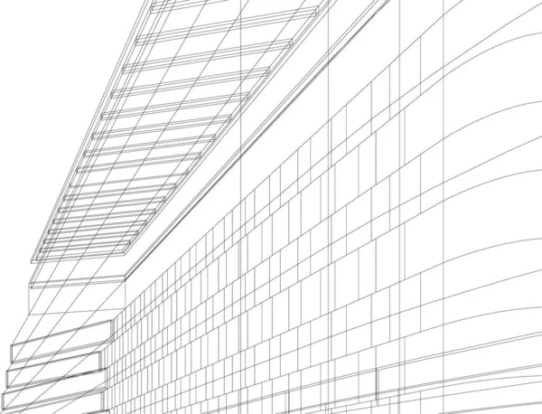 Formas Geométricas Mínimas Linhas Arquitetônicas —  Vetores de Stock