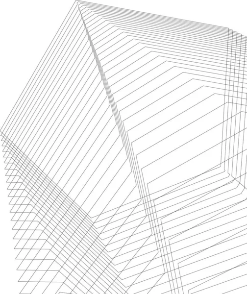 Formas Geométricas Mínimas Linhas Arquitetônicas —  Vetores de Stock