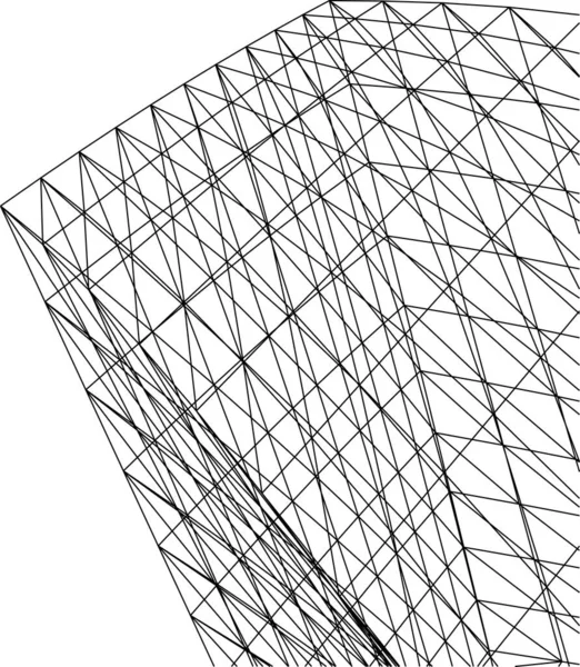 Formas Geométricas Mínimas Líneas Arquitectónicas — Vector de stock