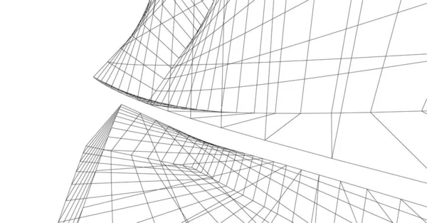 Minimale Geometrische Vormen Architectonische Lijnen — Stockvector