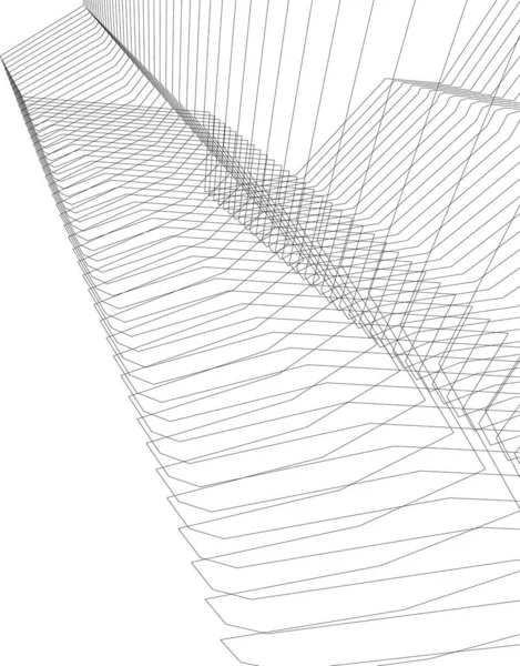 Минимальные Геометрические Формы Архитектурные Линии — стоковый вектор