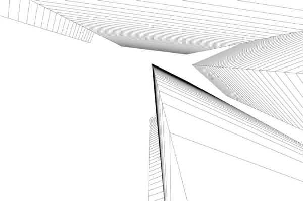 Formas Geométricas Mínimas Linhas Arquitetônicas — Vetor de Stock