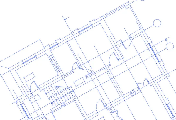 Abstrakte Zeichnungslinien Architektonischen Kunstkonzept Minimale Geometrische Formen — Stockvektor