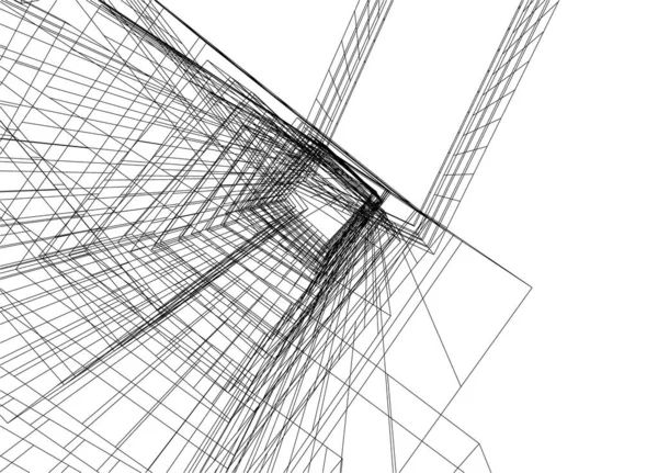 Minimalne Kształty Geometryczne Linie Architektoniczne — Wektor stockowy