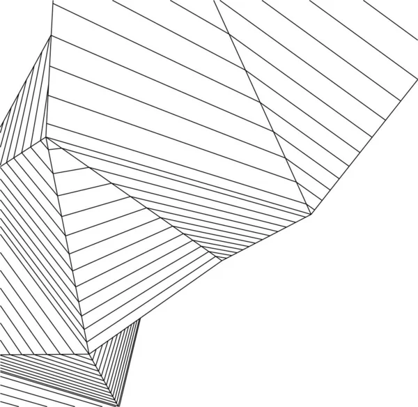 最小限の幾何学的形状建築線 — ストックベクタ