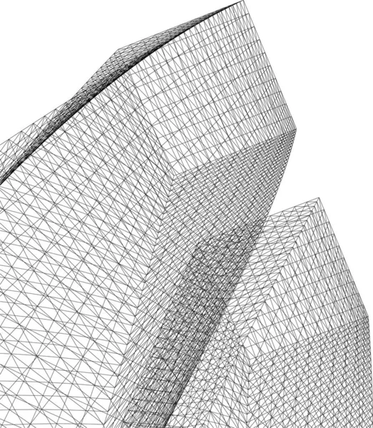 Formes Géométriques Minimales Lignes Architecturales — Image vectorielle