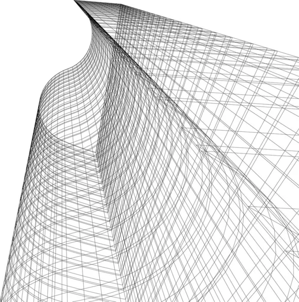 Minimale Geometrische Vormen Architectonische Lijnen — Stockvector