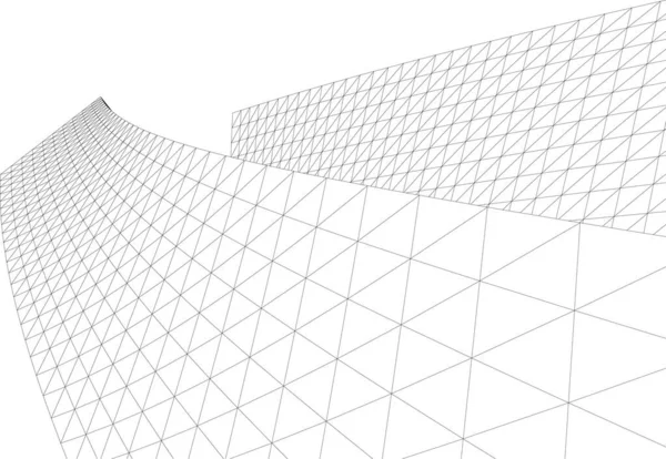 Linhas Abstratas Desenho Conceito Arte Arquitetônica Formas Geométricas Mínimas — Vetor de Stock