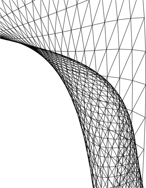 最小限の幾何学的形状建築線 — ストックベクタ