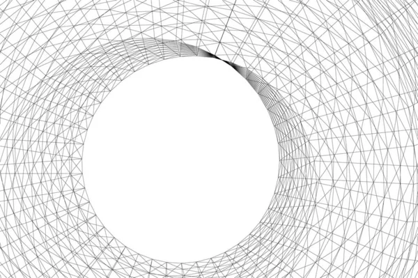 Linhas Abstratas Desenho Conceito Arte Arquitetônica Formas Geométricas Mínimas —  Vetores de Stock