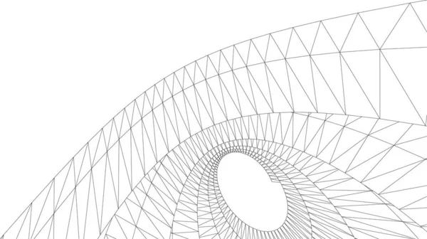 Abstrakcyjne Linie Rysunku Koncepcji Sztuki Architektonicznej Minimalne Kształty Geometryczne — Wektor stockowy