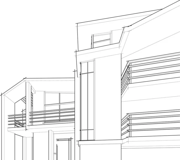 Formas Geométricas Mínimas Líneas Arquitectónicas — Archivo Imágenes Vectoriales